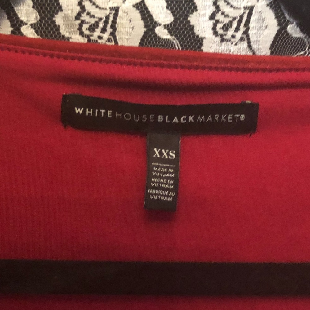 Sz XXS White House Black Market Red Velvet Tank - Picture 3 of 7